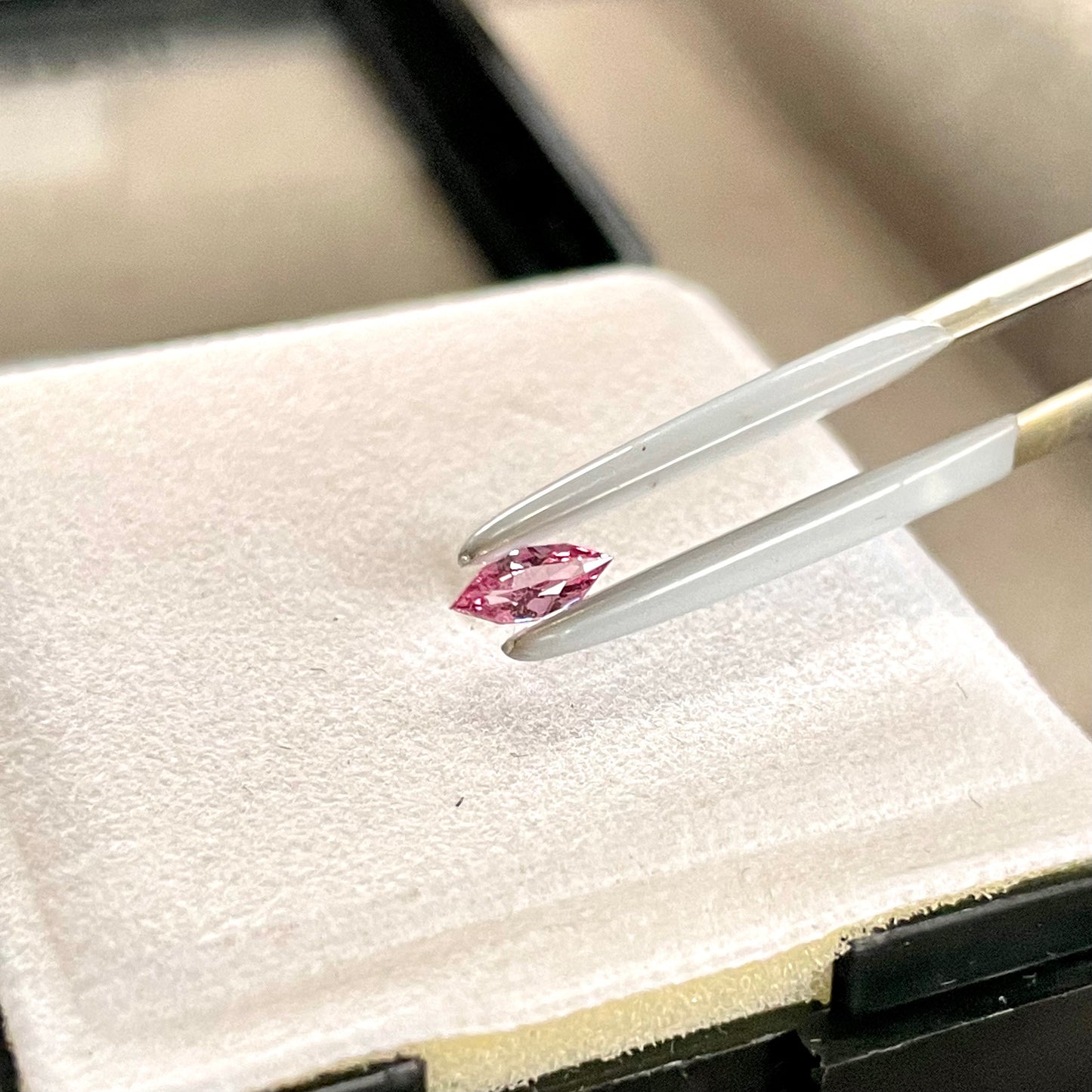 可憐なマーキスに花蓮なピンク🪷✨パパラチァサファイア0.133ct ピアッちゃん作品