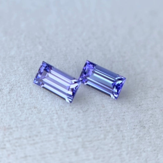 【セット15】超美品❗️バゲットタンザナイト2個セット計0.58ct💎💎