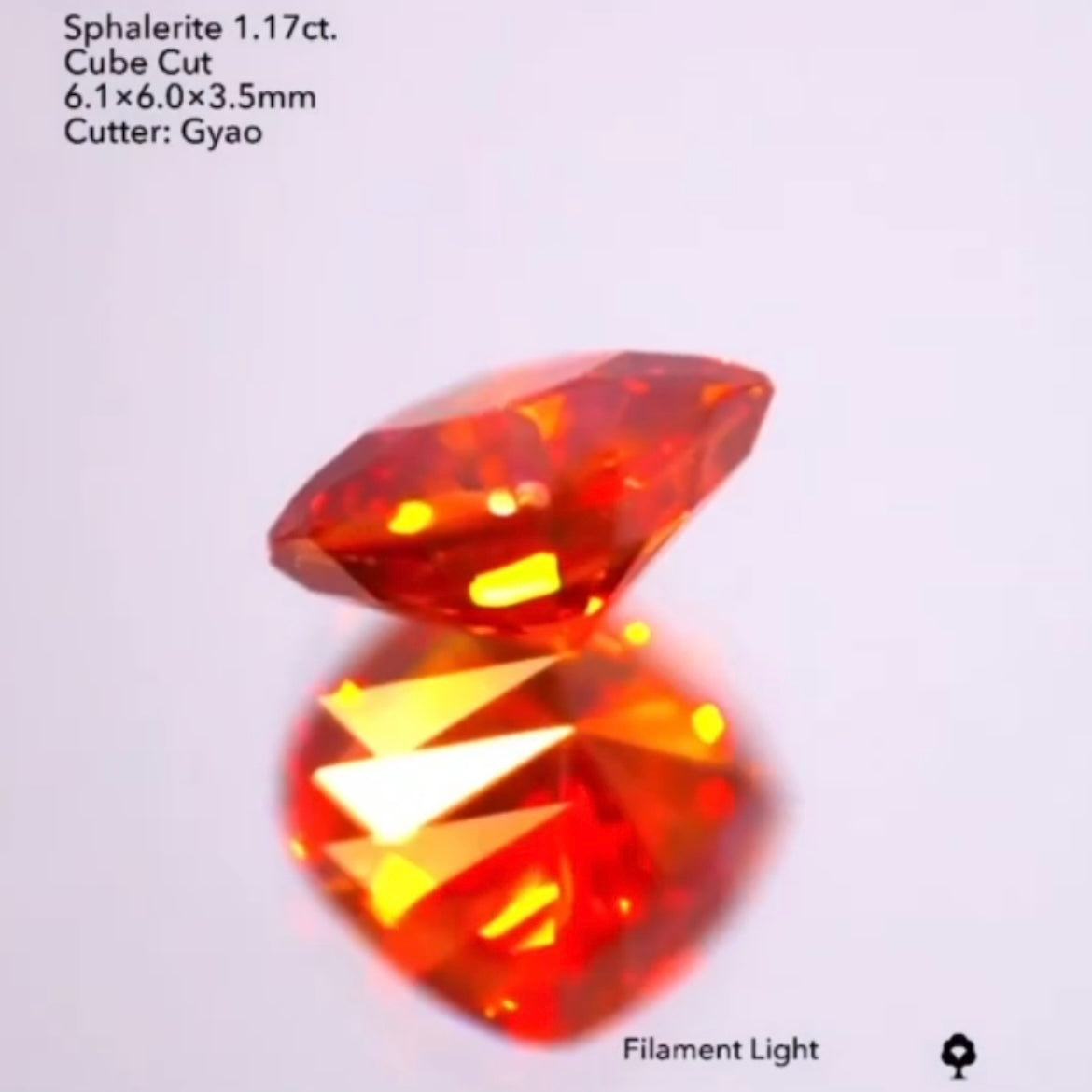 透き通る艶オレンジ🔥スファレライト1.17ct./ゲオちゃん作品