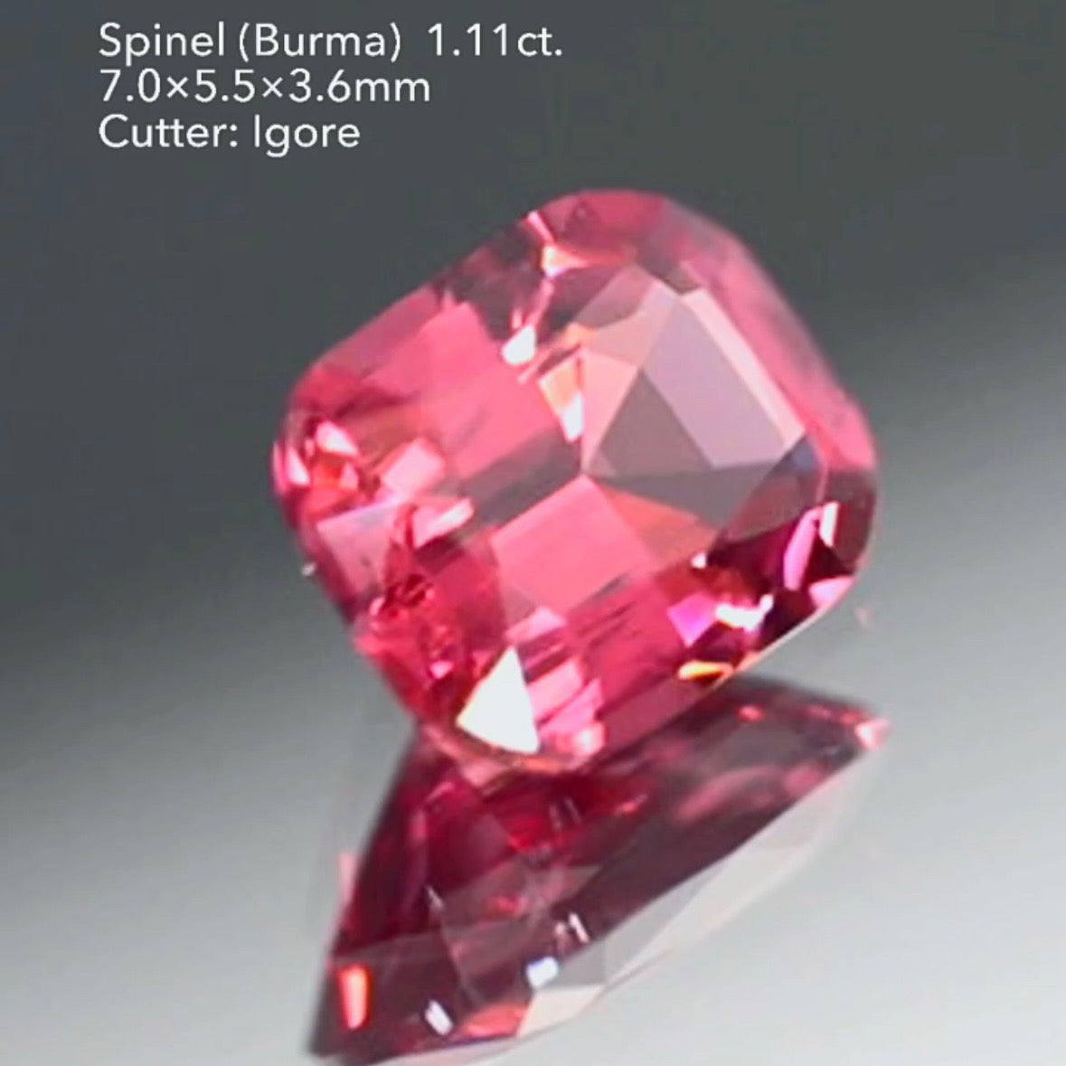 超美色✨可愛さと上品さのバランスが絶妙な🍓ネオンベリー🍓スピネル 1.11ct イガちゃん作品