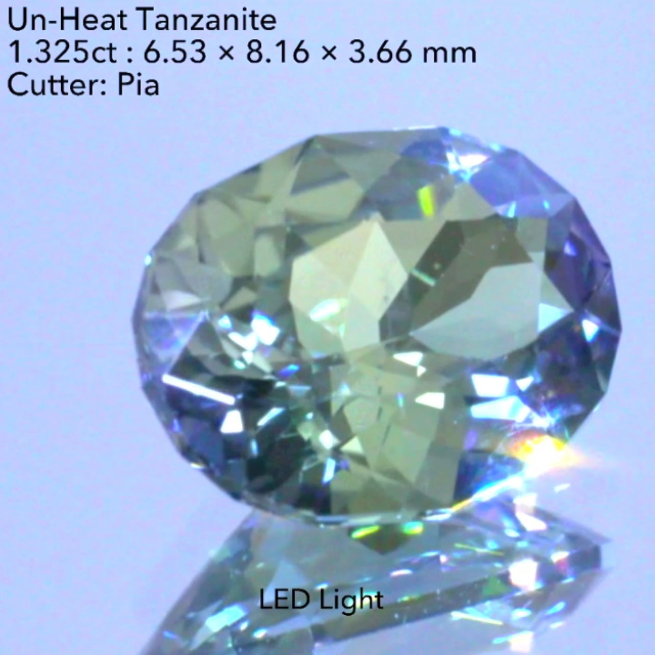 大きい面に広がる“美色グリーン”と“うるうる感”✨👍非加熱ゾイサイト(タンザナイト)1.325ct💎ピアッちゃん作品✨今なら『クーポン or ZB』のご利用もOK❗️