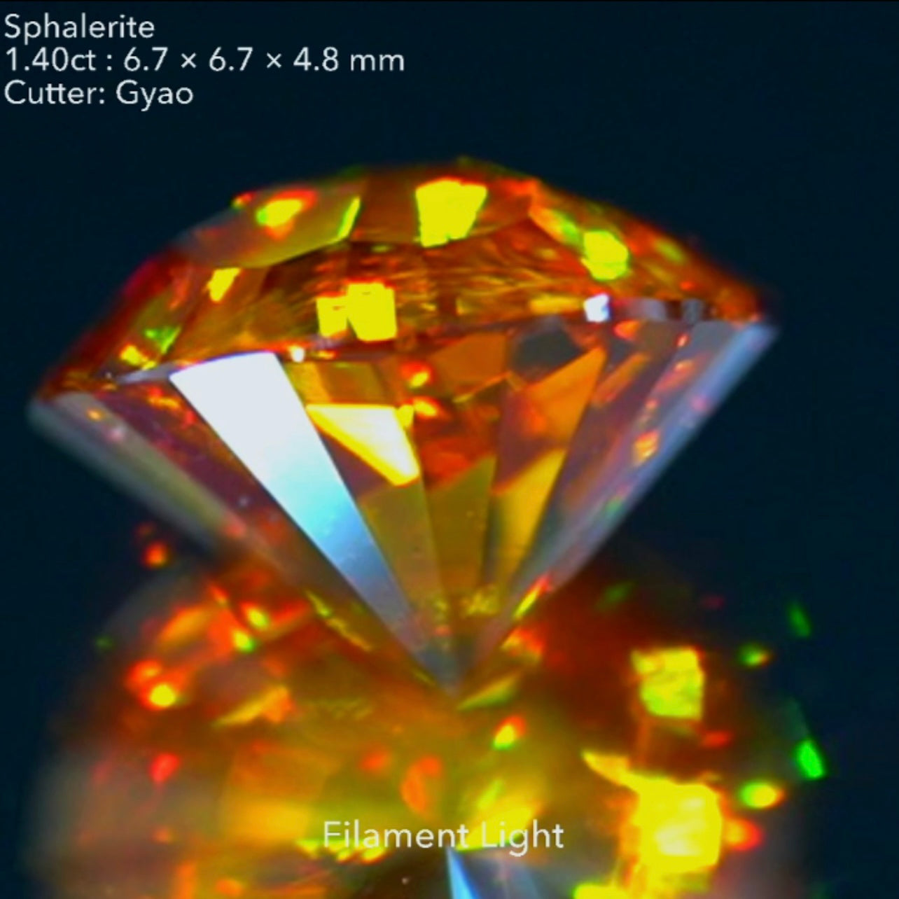 中心にポツンと一粒キューブ🎁✨スファレライト1.40ct✨厚みが活きた深みのある輝き👍ゲオちゃん作品💎2/10スタート〜3/10終了🤣