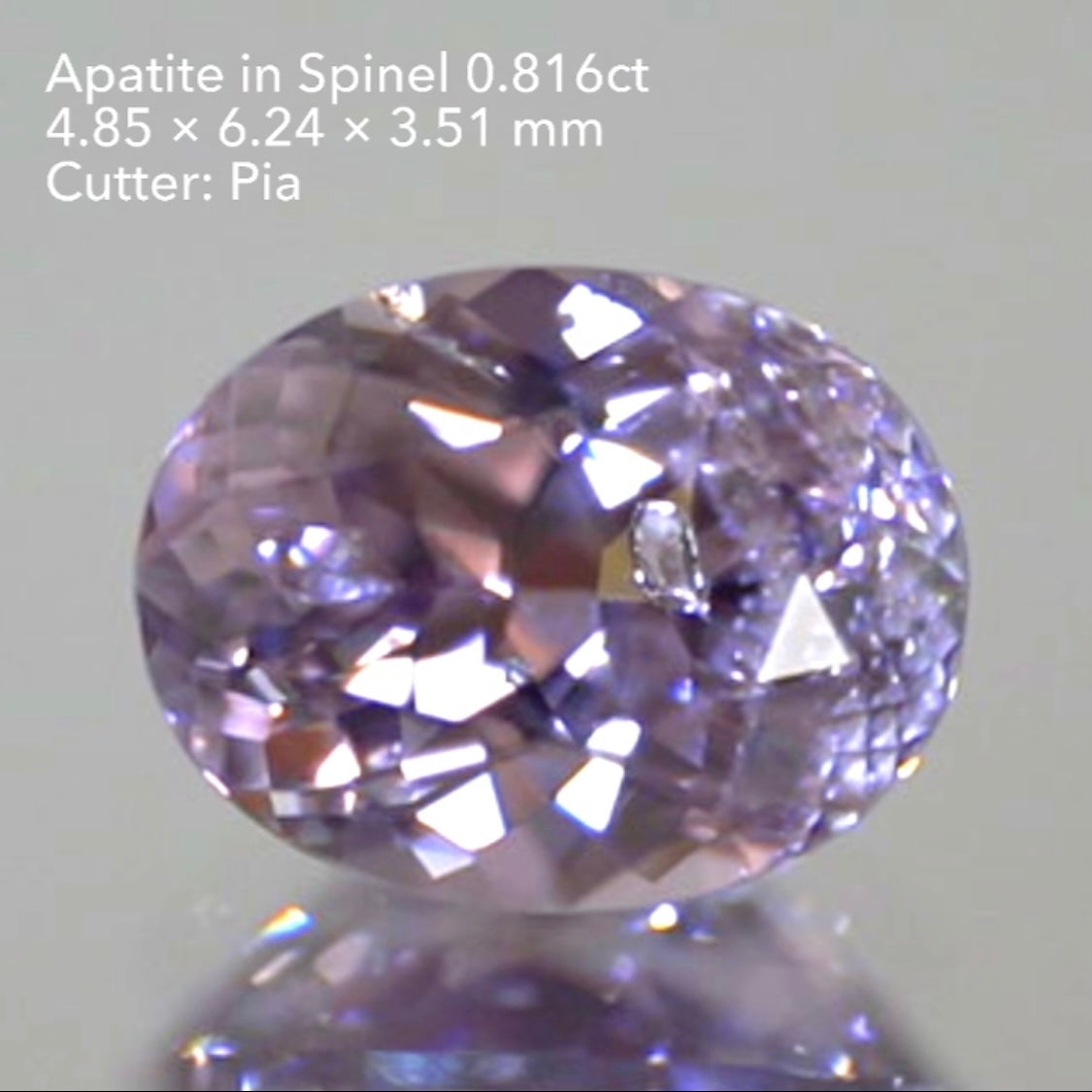 【SOLD OUT】カットもインクルもキラッキラ✨アパタイトinスピネル0.816ct💎ピアッちゃん作品