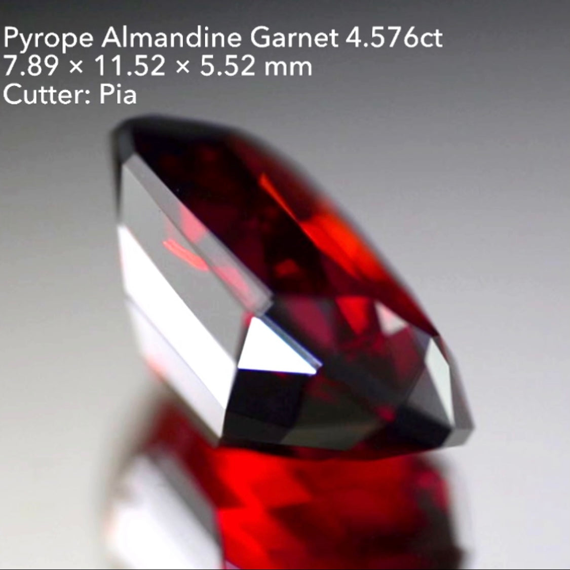 濃厚レッド✨大粒パイロープアルマンディンガーネット4.576ct💎ピアッちゃん作品