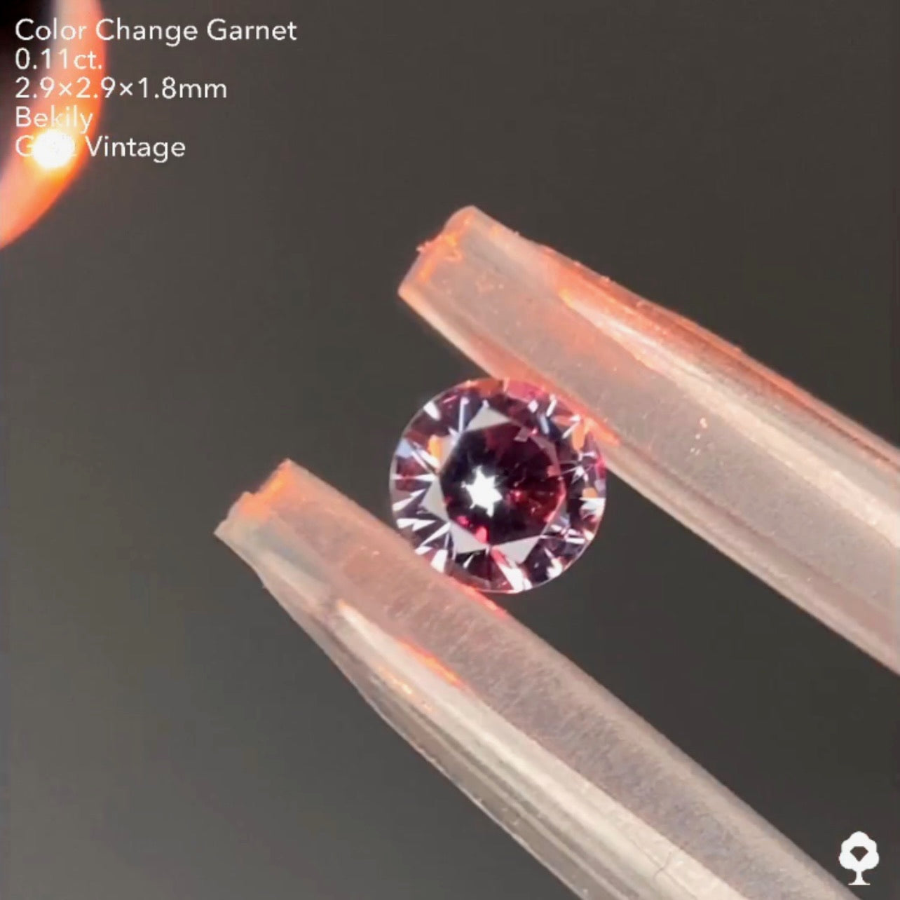 カッコよくてレアなグレーのベキリー(カラーチェンジ)ガーネット0.11ct❤️🔥