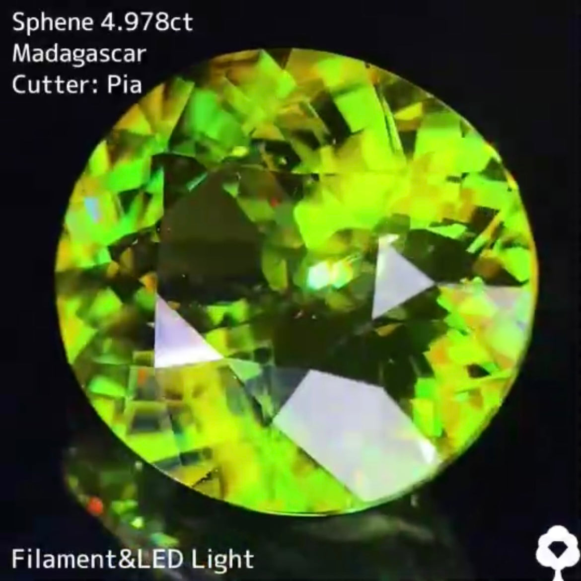 【マダガスカル産極上グリーン】スフェーン 4.978ct