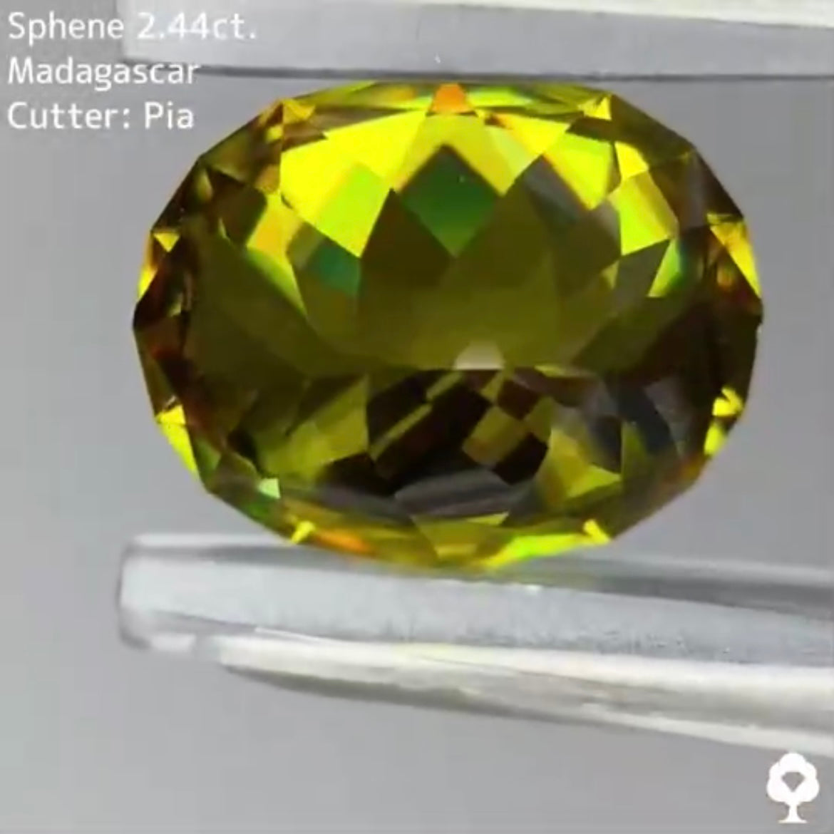 一点の曇りもない恐ろしいほどの輝き★スフェーン 2.44ct ピアッちゃん作品