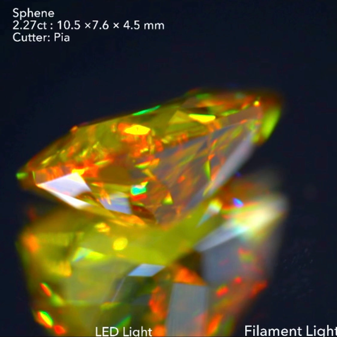 煌めく槍型✨マダガスカル産スフェーン2.27ct💎ピアッちゃん作品