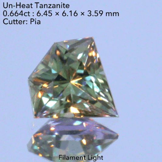 ついに出たァ〜‼️美しき“宝石形”の非加熱ゾイサイト(タンザナイト)0.664ct💎ピアッちゃん作品✨