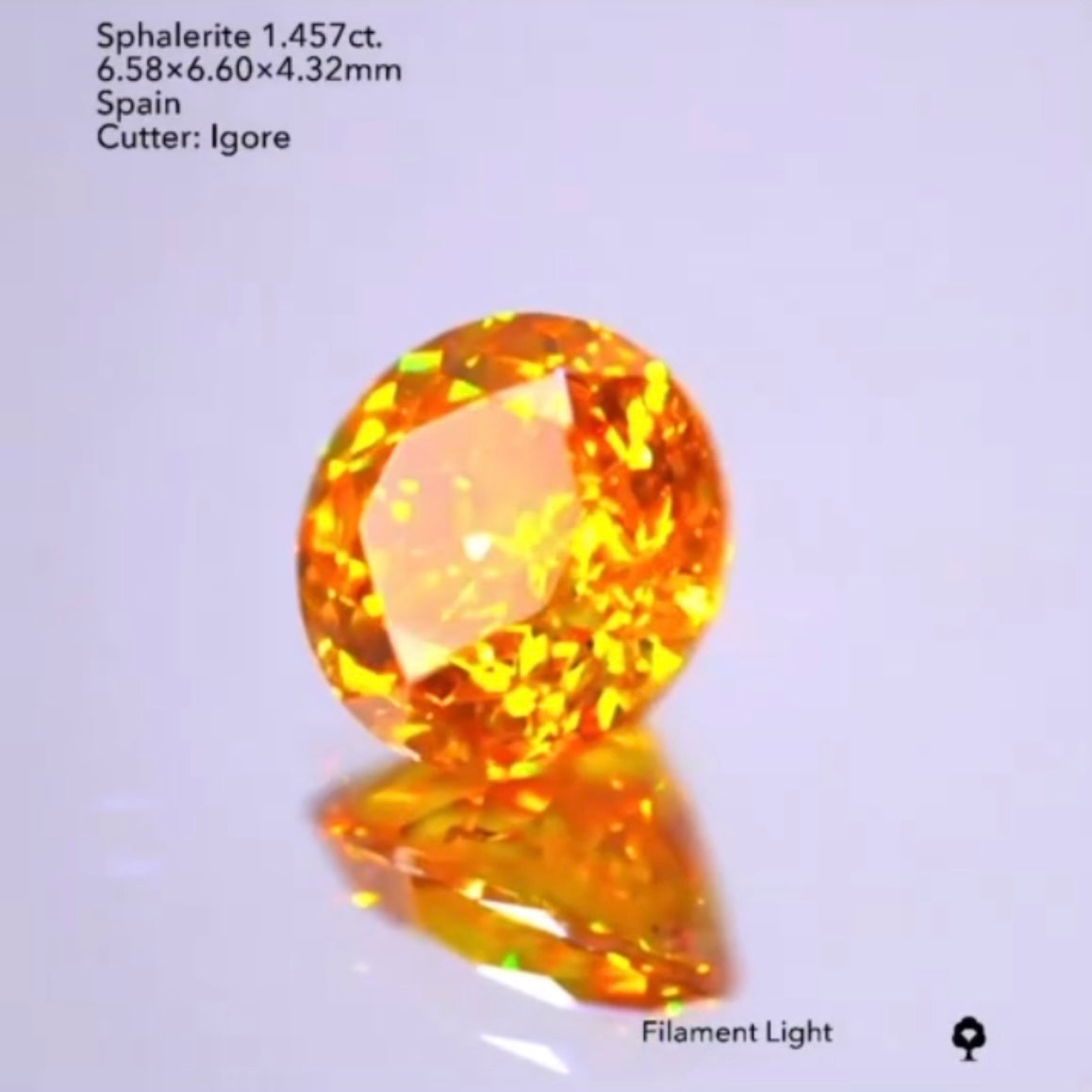 整ったラウンドカットで堂々と輝く🔥スファレライト1.457ct./イガちゃん作品