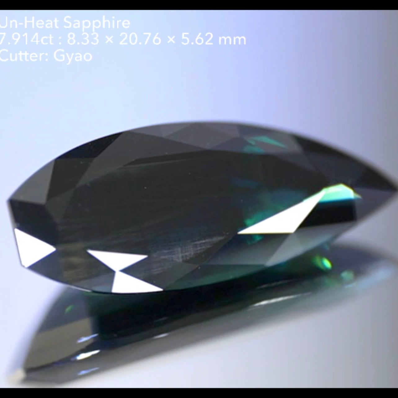 非加熱サファイア 7.914ct★金色に近いシーンも出るGTJ歴史の一つに残るサファイア通向けの逸品