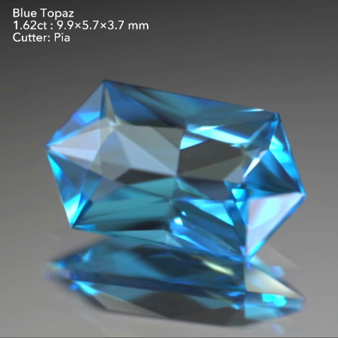 長い6角形「ロングヘキサゴン」✨ブルートパーズ1.62ct💎ピアッちゃん作品