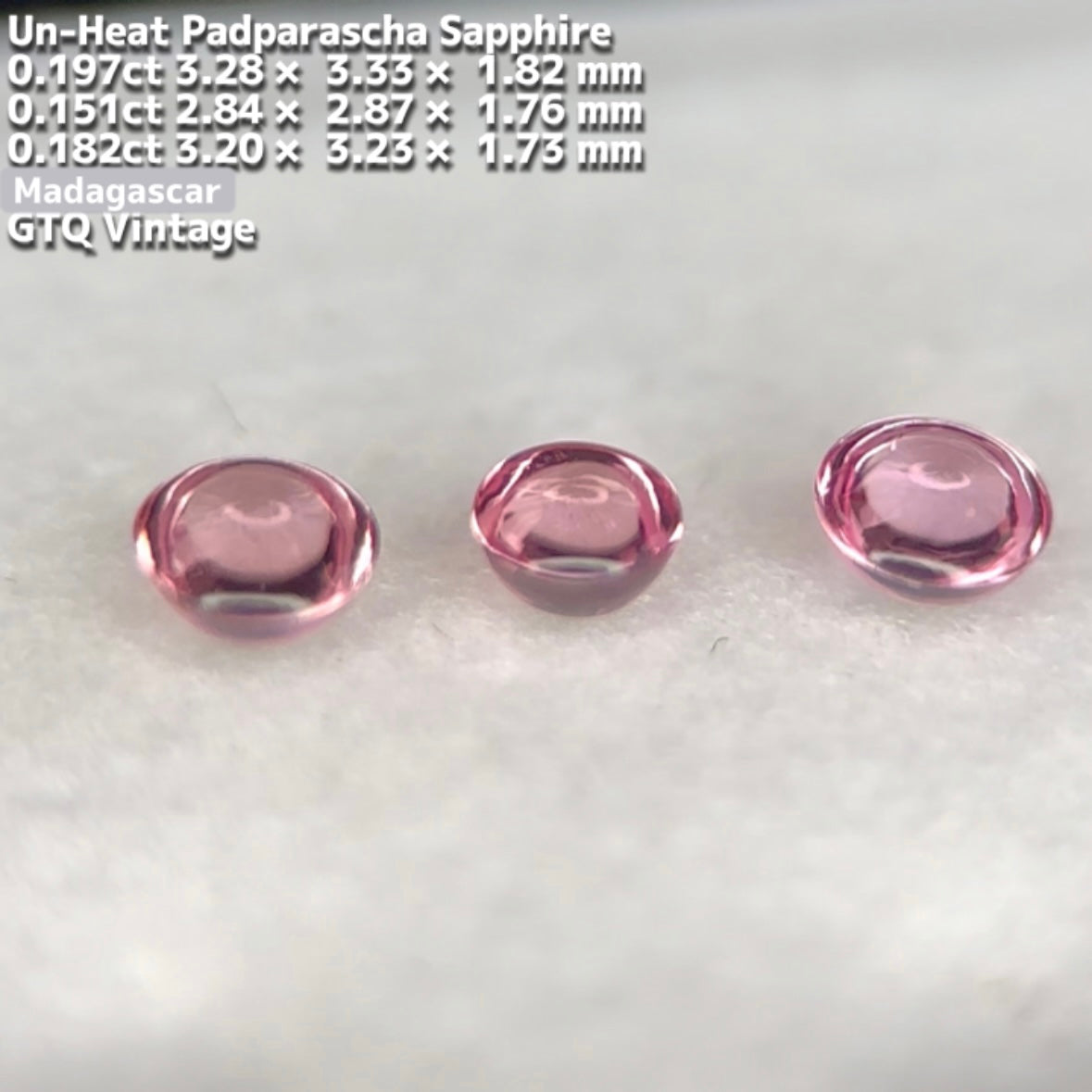 【お客様専用ページ】パパラチアカボション3コセット
