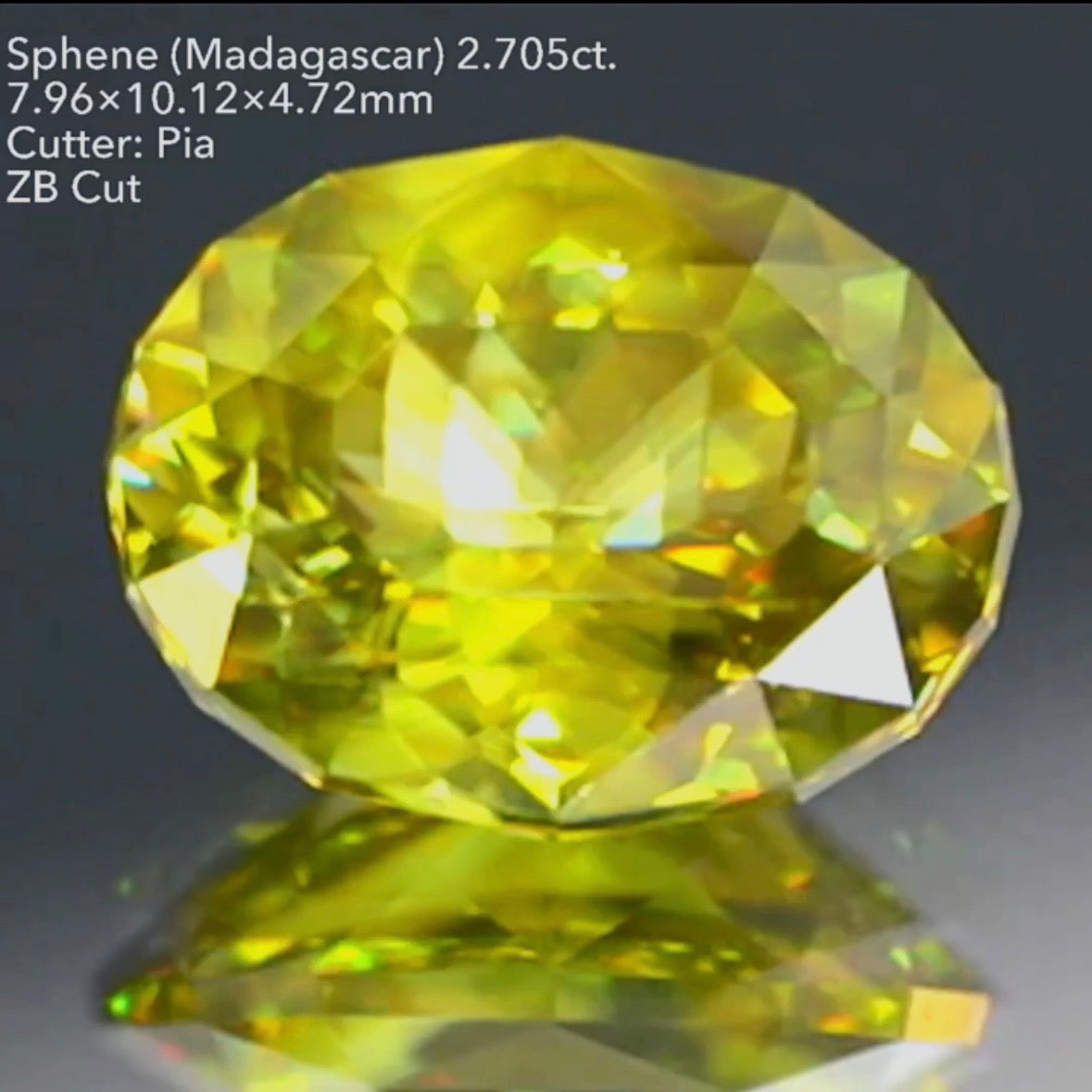 マダガスカル産スフェーン 2.705ct ZBカット ピアッちゃん作品