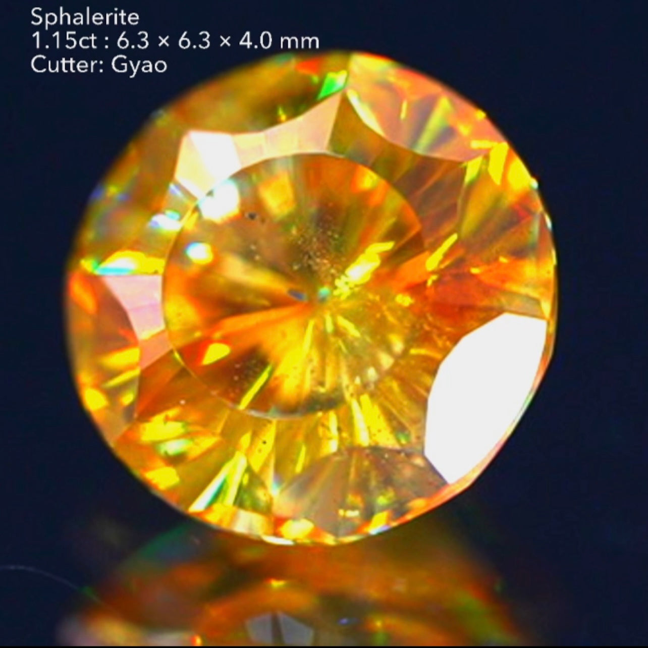 輝く太陽を独り占め☀️スファレライト1.15ct✨新コイン風カット👍ゲオちゃん作品