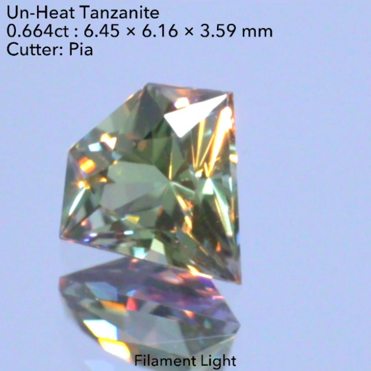ついに出たァ〜‼️美しき“宝石形”の非加熱ゾイサイト(タンザナイト)0.664ct💎ピアッちゃん作品✨