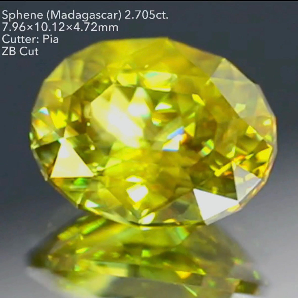 マダガスカル産スフェーン 2.705ct ZBカット ピアッちゃん作品