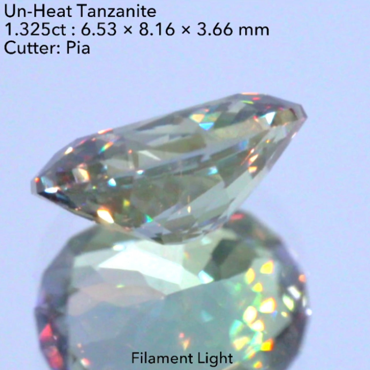 大きい面に広がる“美色グリーン”と“うるうる感”✨👍非加熱ゾイサイト(タンザナイト)1.325ct💎ピアッちゃん作品✨今なら『クーポン or ZB』のご利用もOK❗️