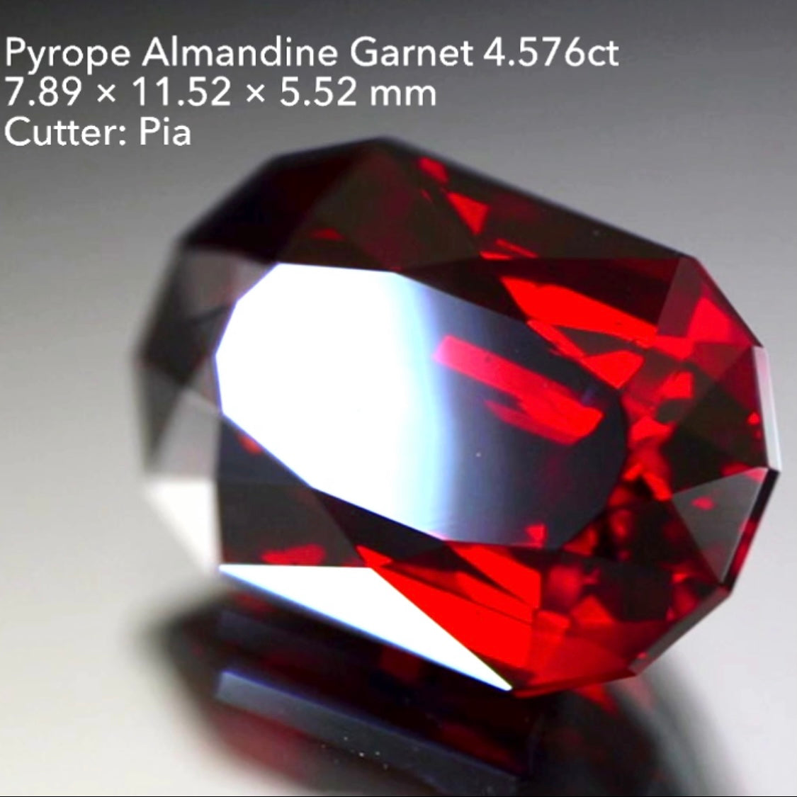 濃厚レッド✨大粒パイロープアルマンディンガーネット4.576ct💎ピアッちゃん作品