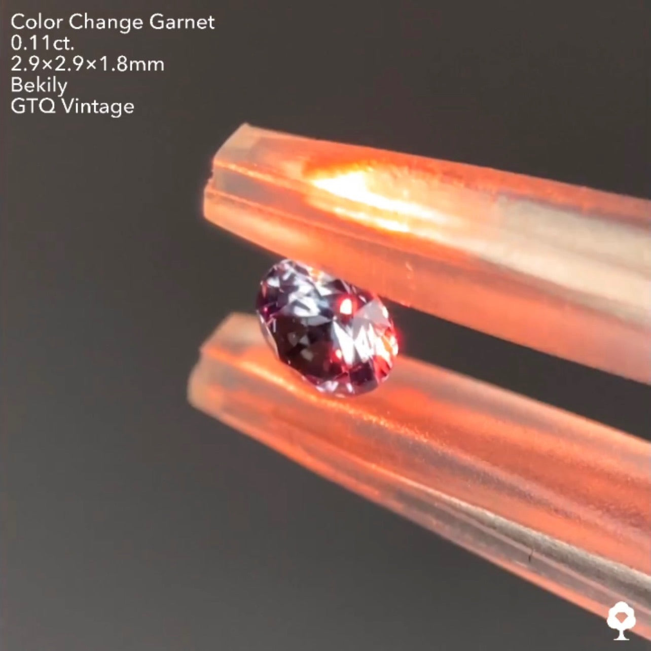 カッコよくてレアなグレーのベキリー(カラーチェンジ)ガーネット0.11ct❤️🔥