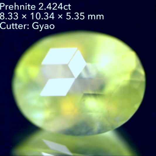 【SOLD OUT】幻想的なシルキーネオン✨イエロープレナイト2.424ct💎ゲオちゃん作品👍お問合せ一番乗り特価でご紹介です♪