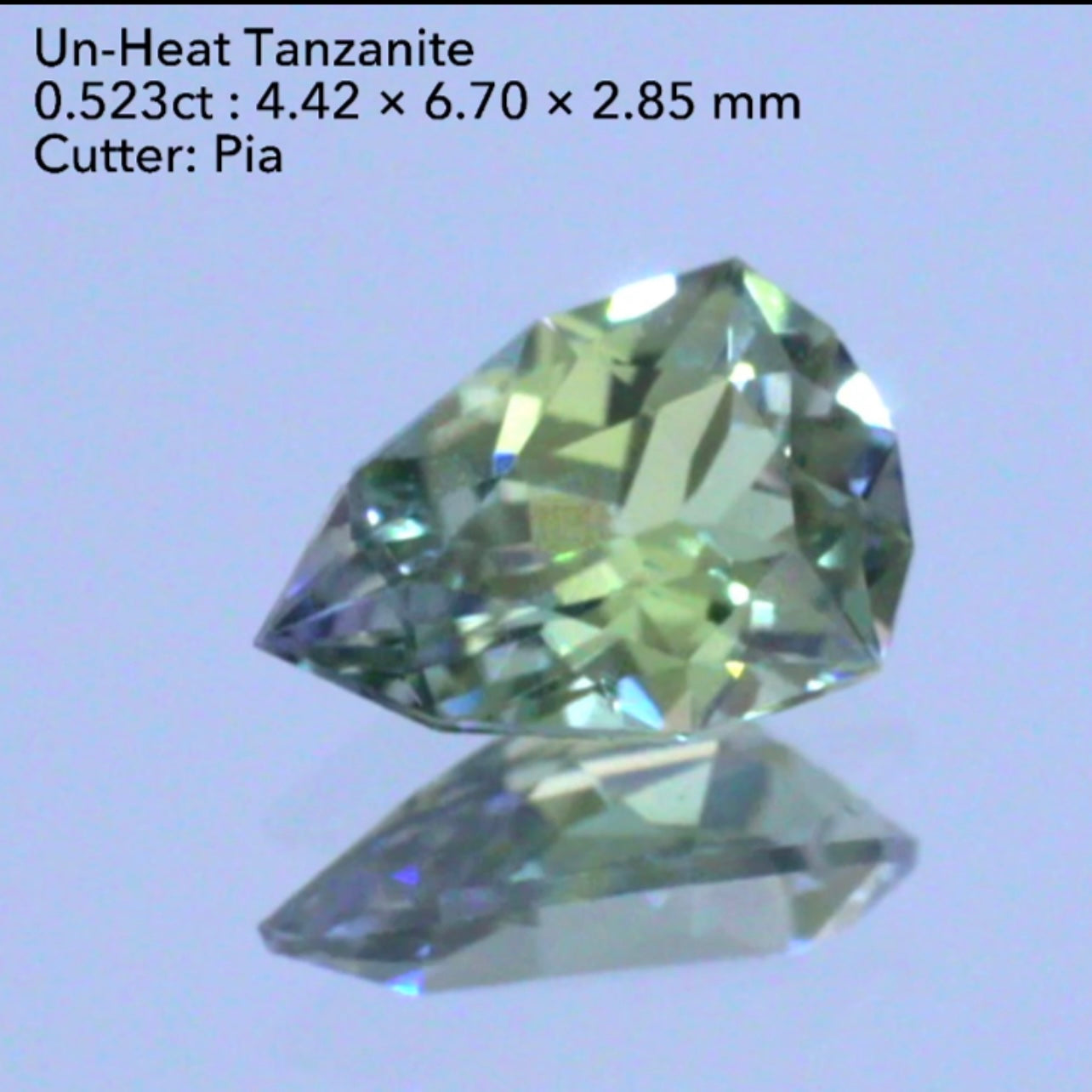 淡い美色グリーンの非加熱ゾイサイト(タンザナイト)0.523ct💎ピアッちゃん作品✨