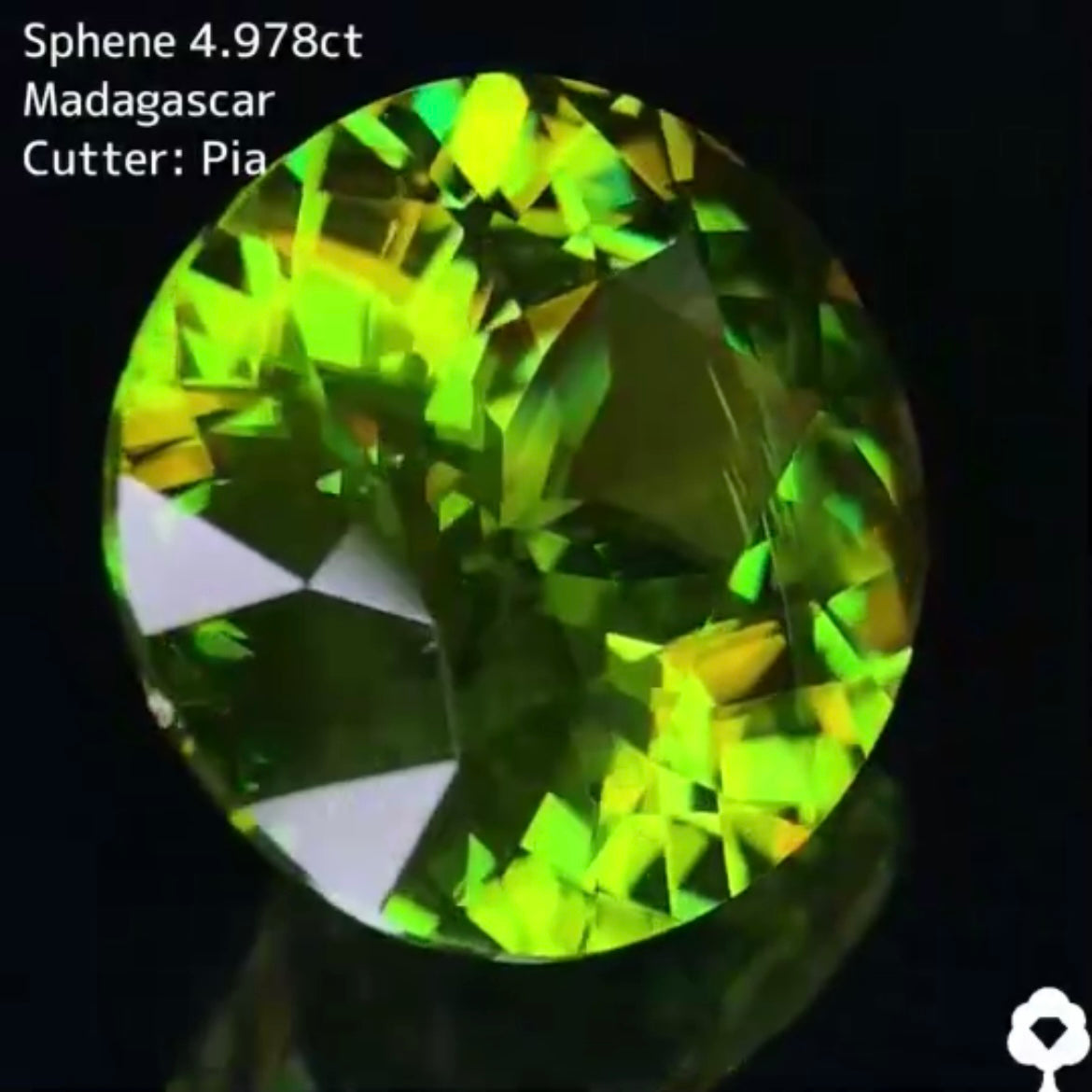 【マダガスカル産極上グリーン】スフェーン 4.978ct