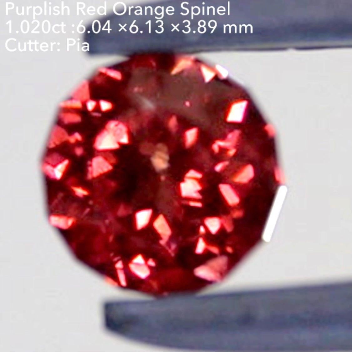 【SOLD OUT】複雑で個性的な美色「パープリッシュレッドオレンジ」スピネル1.020ct💎ピアッちゃん作品