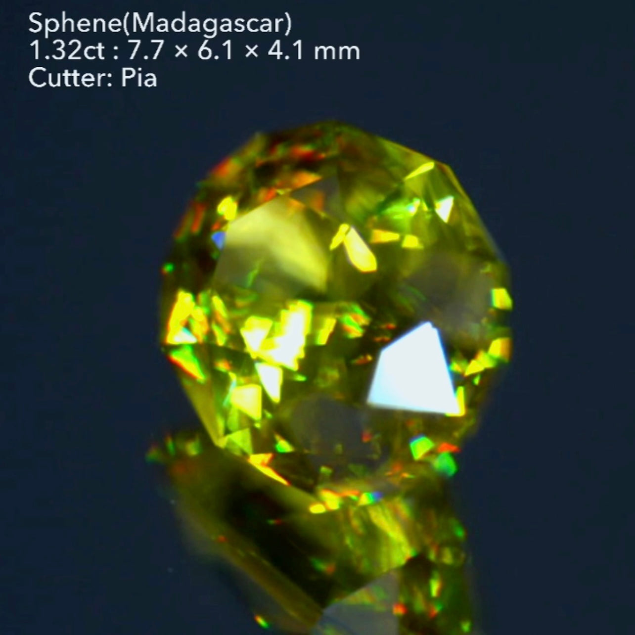 ファンシーカットから放たれる“GTQファイアー”✨👍スフェーン(マダガスカル産)1.32ct💎ピアッちゃん作品✨本店特典付き『クーポン or ZB』のご利用もOKです❗️