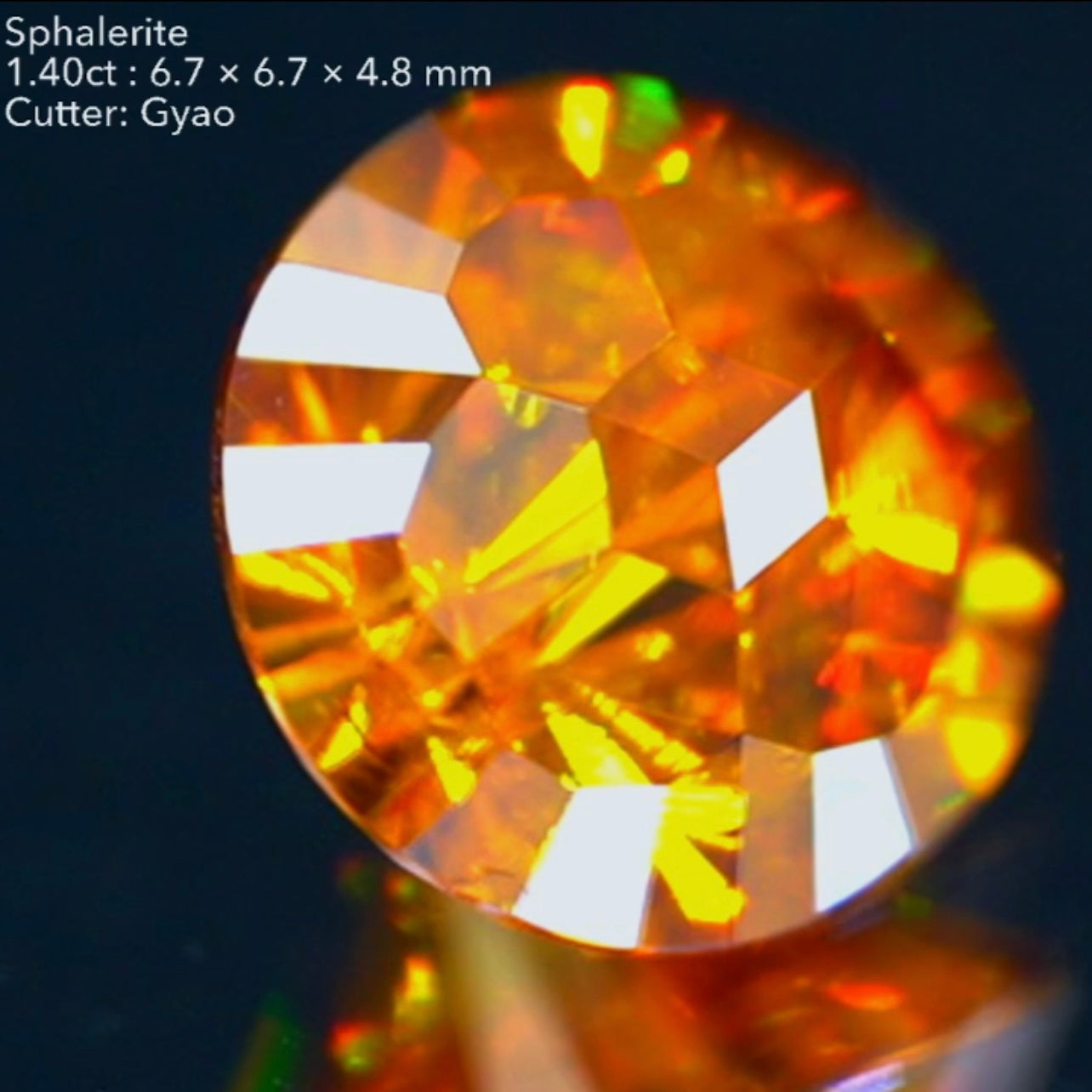 中心にポツンと一粒キューブ🎁✨スファレライト1.40ct✨厚みが活きた深みのある輝き👍ゲオちゃん作品💎2/10スタート〜3/10終了🤣