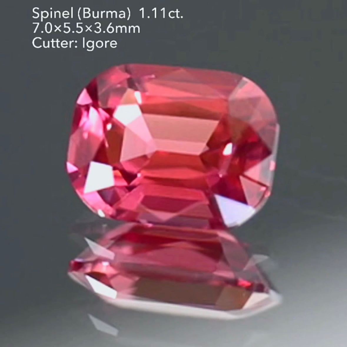 超美色✨可愛さと上品さのバランスが絶妙な🍓ネオンベリー🍓スピネル 1.11ct イガちゃん作品