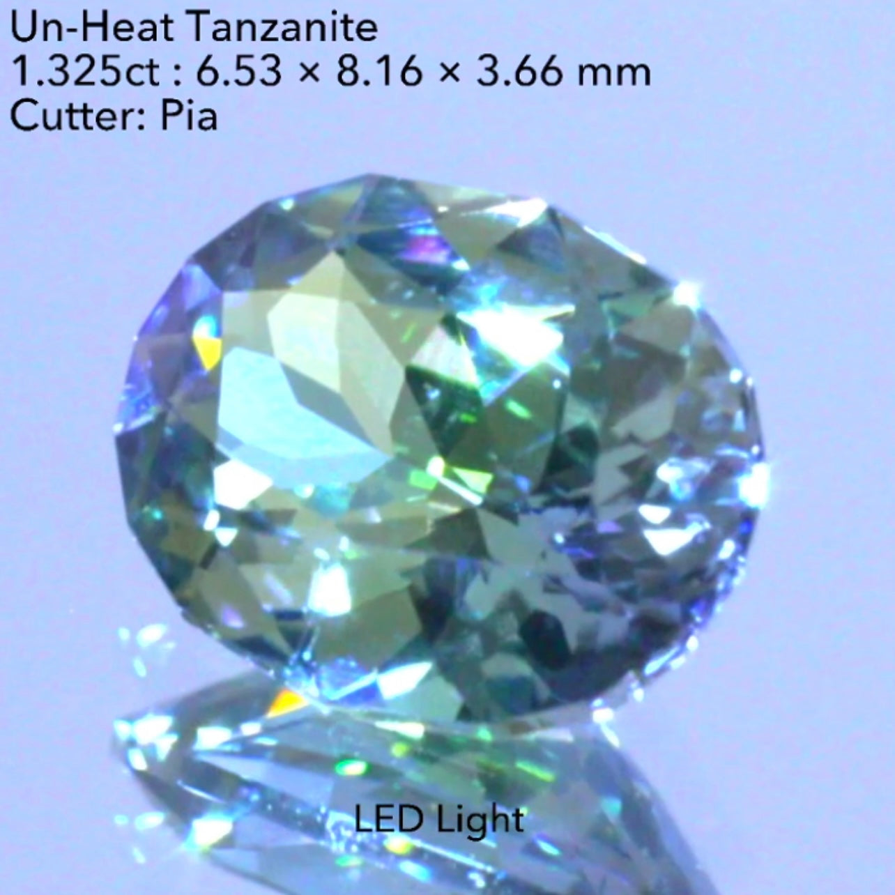 大きい面に広がる“美色グリーン”と“うるうる感”✨👍非加熱ゾイサイト(タンザナイト)1.325ct💎ピアッちゃん作品✨今なら『クーポン or ZB』のご利用もOK❗️