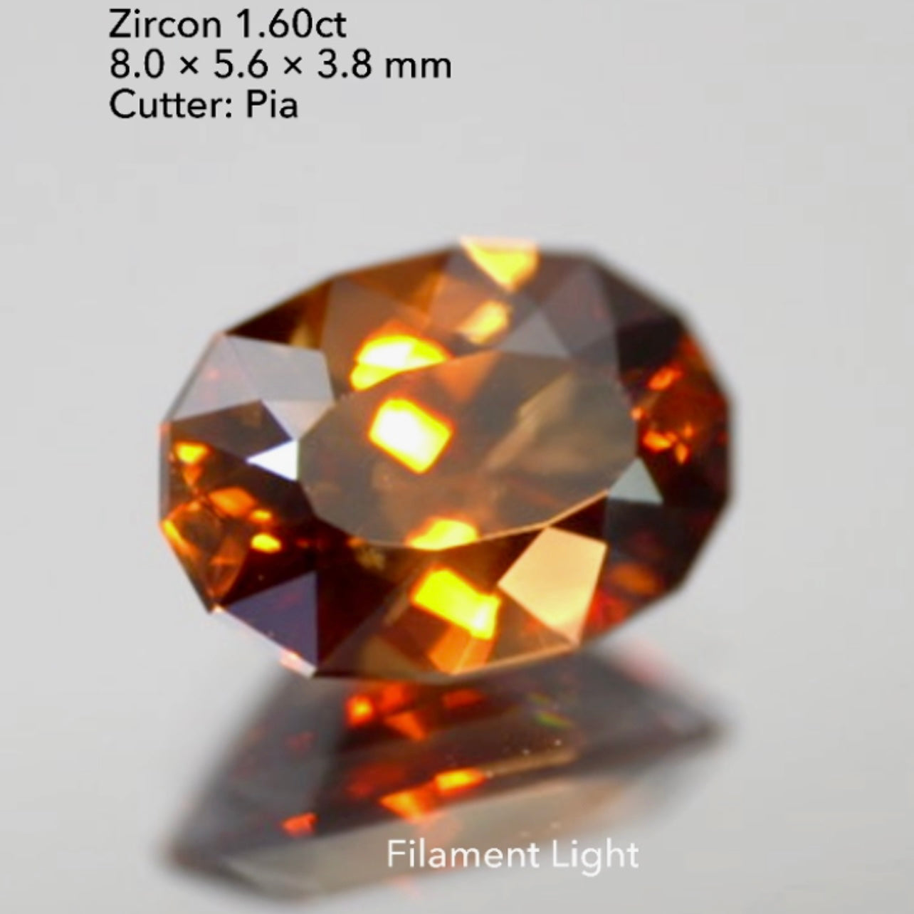 煌めくチョコレートカラー✨ファンシーオーバルジルコン1.60ct💎ピアッちゃん作品👍GTJ名物【HPオークション】こちらはクーポンはごめんなさい🙏