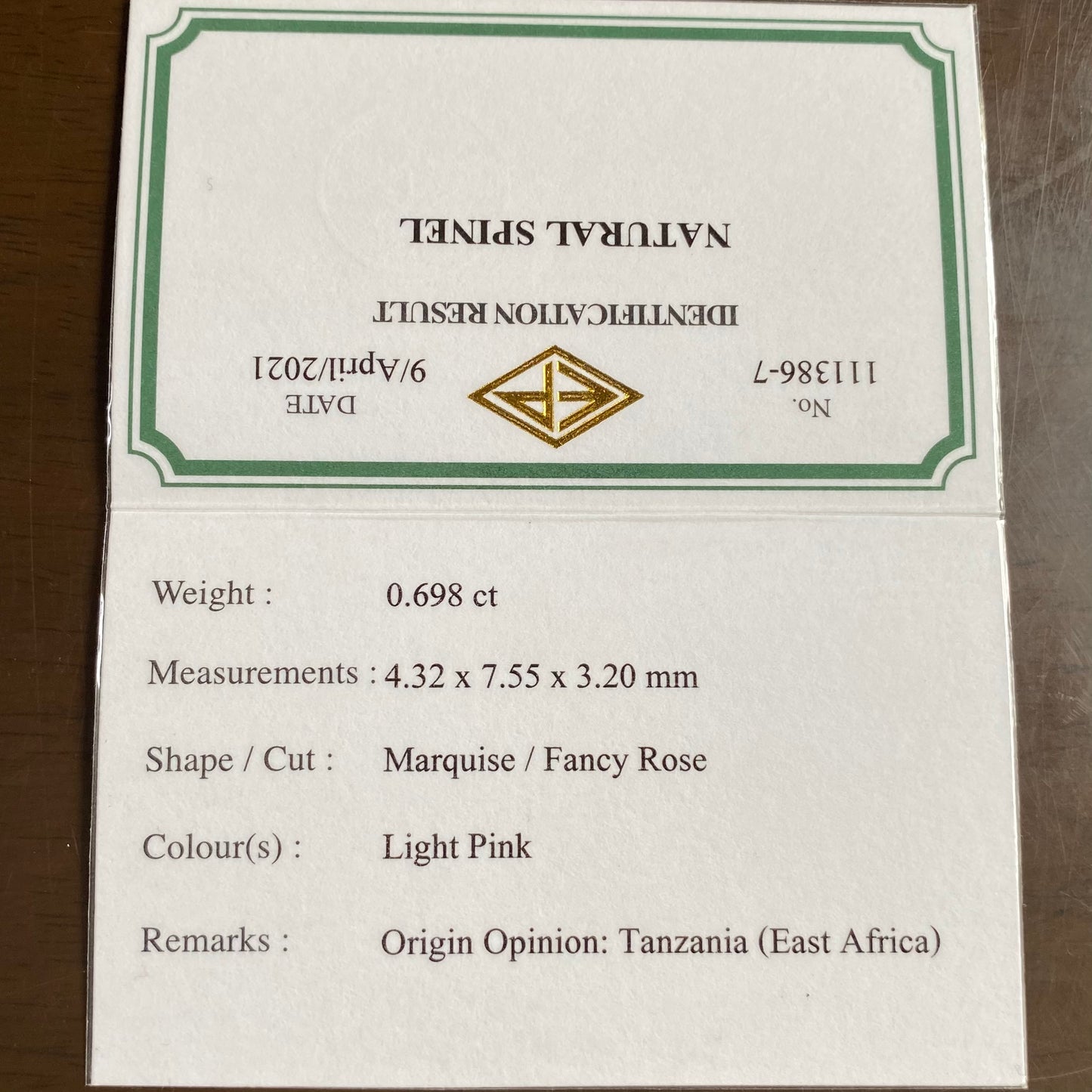ゲオ先生の『炎』カットシリーズ🔥タンザニア産ピンクスピネルversion👍0.698ct