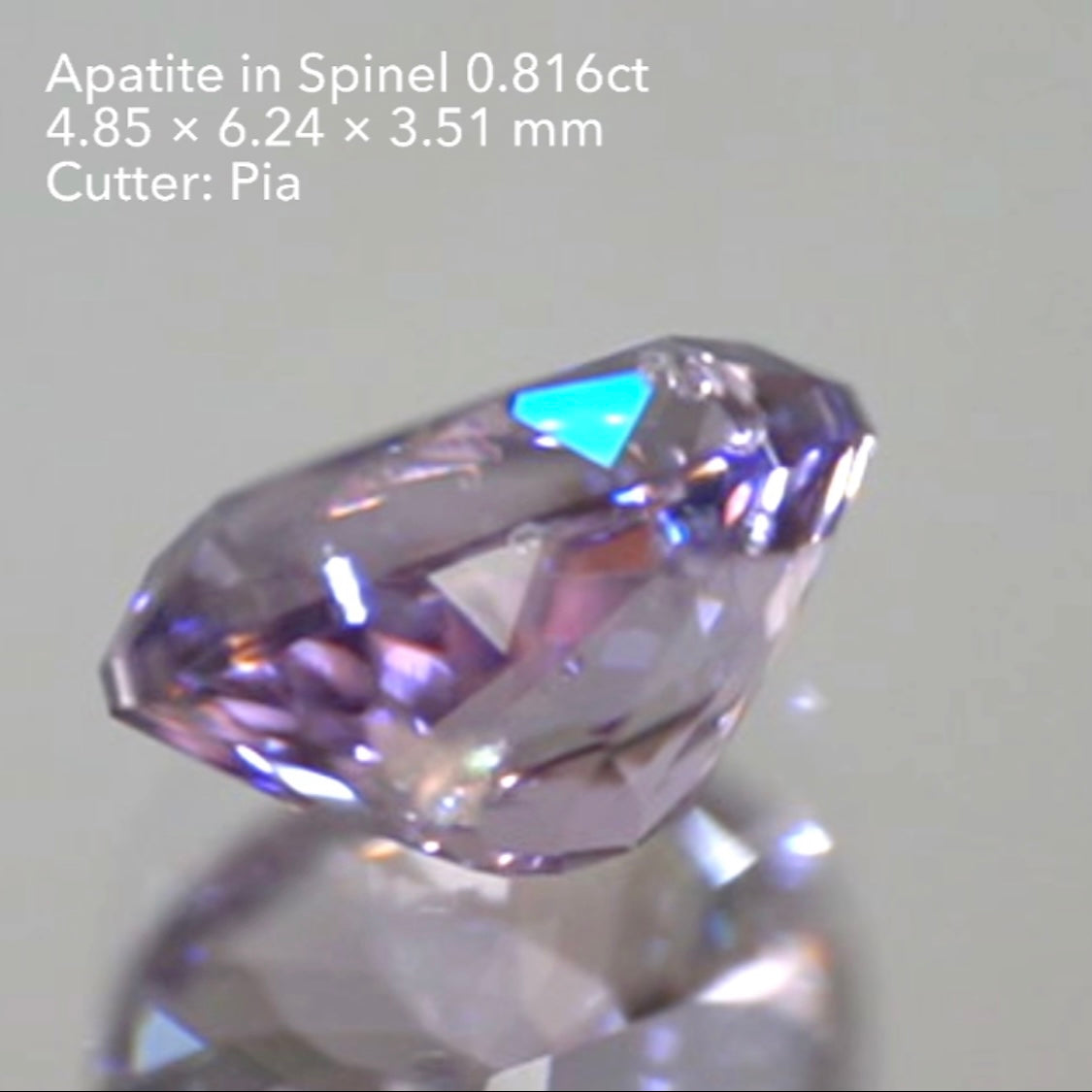 【SOLD OUT】カットもインクルもキラッキラ✨アパタイトinスピネル0.816ct💎ピアッちゃん作品