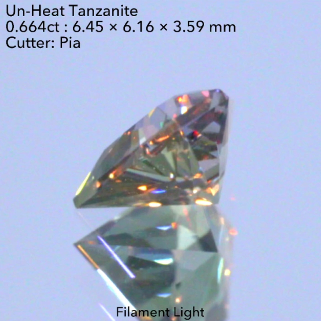 ついに出たァ〜‼️美しき“宝石形”の非加熱ゾイサイト(タンザナイト)0.664ct💎ピアッちゃん作品✨