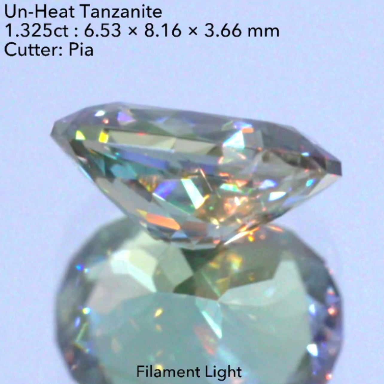 大きい面に広がる“美色グリーン”と“うるうる感”✨👍非加熱ゾイサイト(タンザナイト)1.325ct💎ピアッちゃん作品✨今なら『クーポン or ZB』のご利用もOK❗️