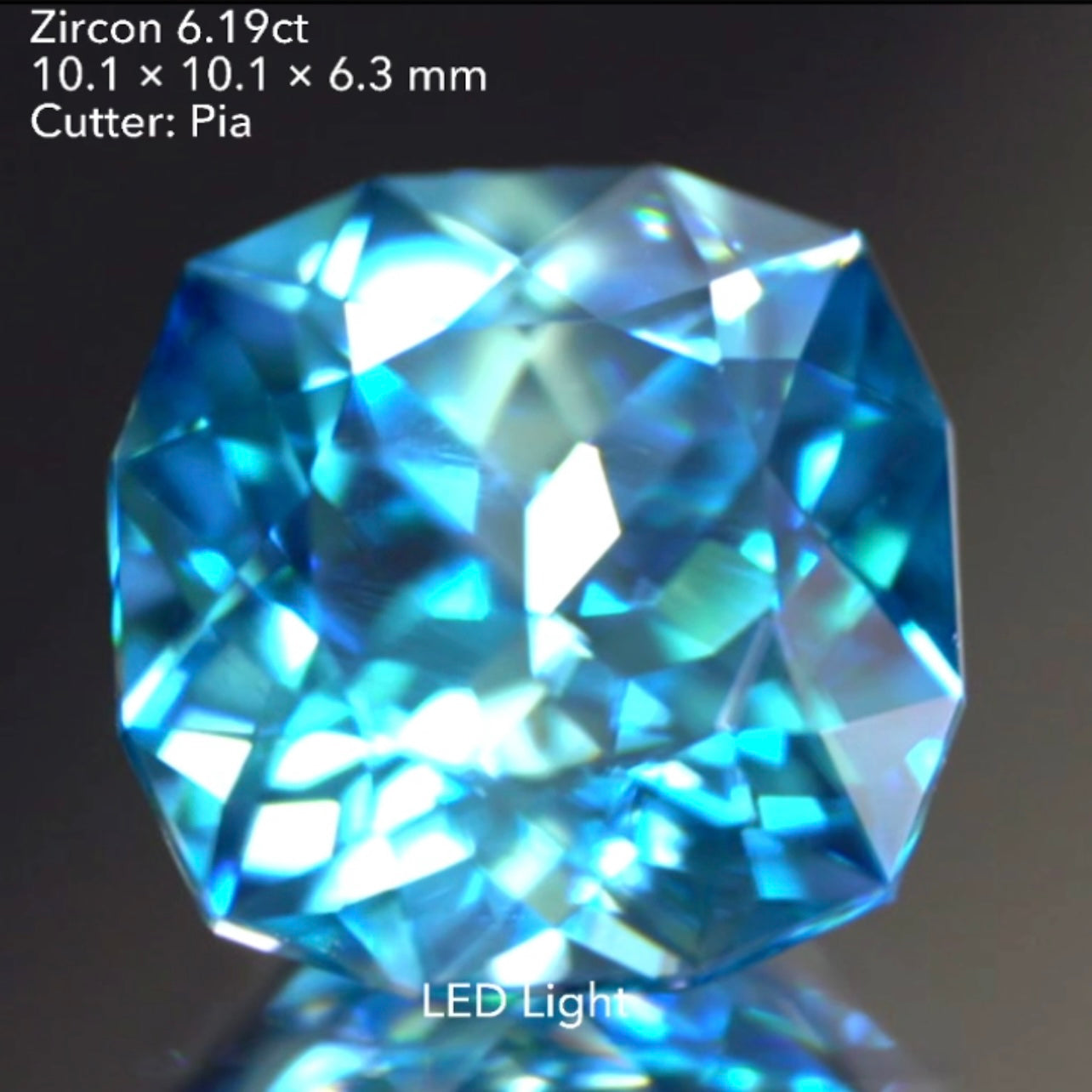 魅力ポイント満載👌大粒ブルージルコン6.19ct💎✨ピアッちゃん作品👍