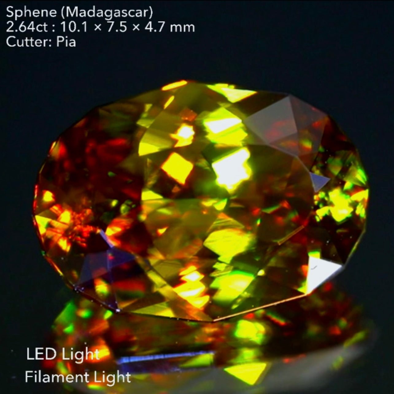 【ご当選者さま専用】渋い地色からの強烈ファイアー🌈マダガスカルスフェーン2.64ct✨💎ピアッちゃん作品