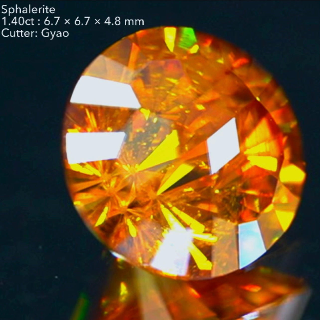 中心にポツンと一粒キューブ🎁✨スファレライト1.40ct✨厚みが活きた深みのある輝き👍ゲオちゃん作品💎2/10スタート〜3/10終了🤣