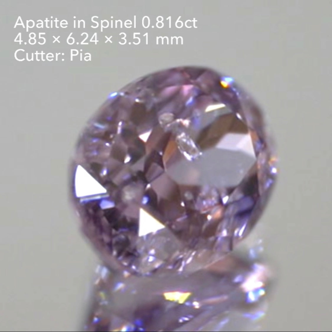 【SOLD OUT】カットもインクルもキラッキラ✨アパタイトinスピネル0.816ct💎ピアッちゃん作品