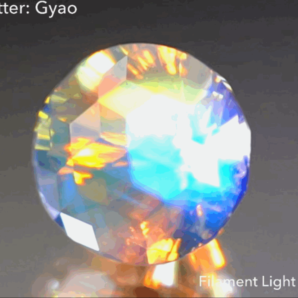 キューブ&新カットの融合👍全面が“A面”のレインボームーンストーン1.725ct✨11/15スタート〜12/15終了🤣 ゲオちゃん作品🎁
