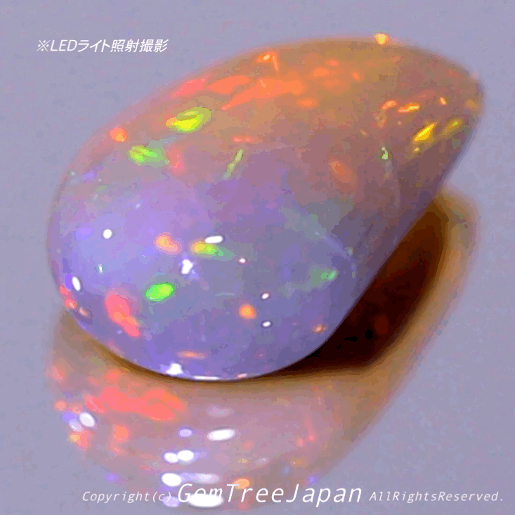 またしてもマンゴー型のキレイな“おもしろ系”エチオピアオパール7.71ct🔮渋い大粒versionです👍