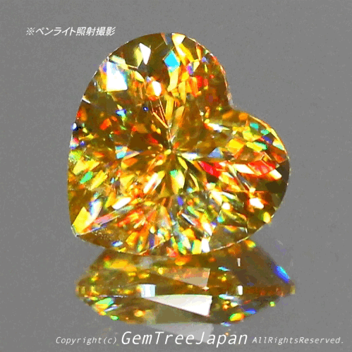 綺麗なハート1.10ct💛ハイレベルな万華鏡スフェーン✨✨✨この完成度の高さ「ヤバい」です❗️ピアっちゃんの凄腕さを感じます👍こちらは動画ナシです🙇