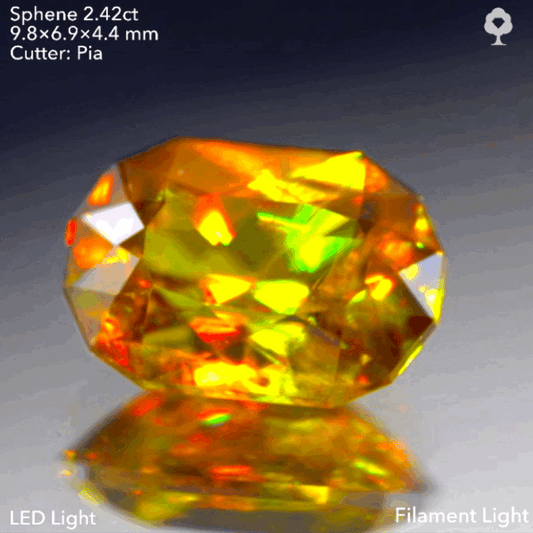 双晶ライン入り❣️マダガスカル産スフェーン2.42ct★ピアッちゃん作品【9/18ライブ】