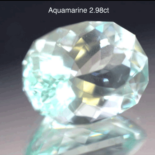 レアカラーミントグリーンベリル2.98ct🎵こちらは師匠作品✨これは傑作です👍