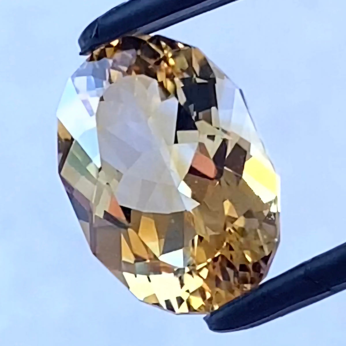 シトリンインペ👑師匠の新作ファンシーオーバル🌟黄金のマーブルと色だまり感がたまらない🏅 シトリン4.96ct