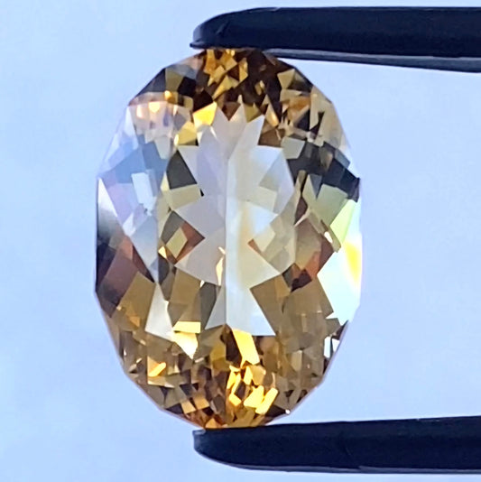 シトリンインペ👑師匠の新作ファンシーオーバル🌟黄金のマーブルと色だまり感がたまらない🏅 シトリン4.96ct