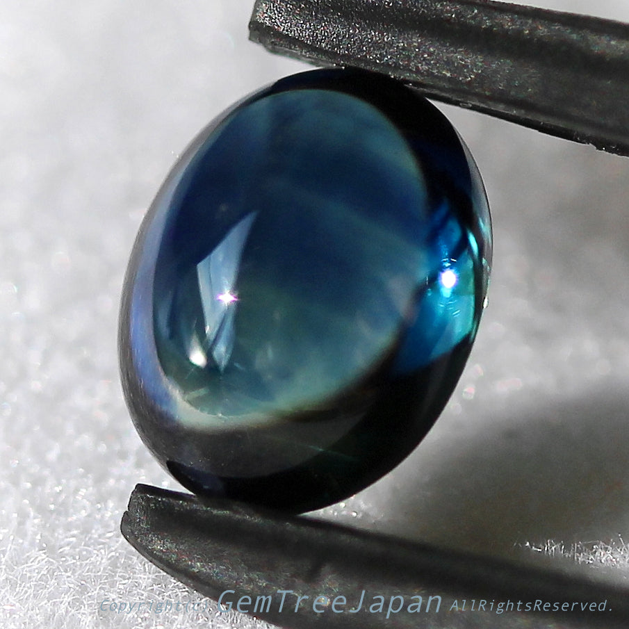 “BlueとGreenの美しき融合色💎”つるつるカボションの非加熱サファイア1.229ct✨“《イイ石拡散》プライス”でご紹介❗️