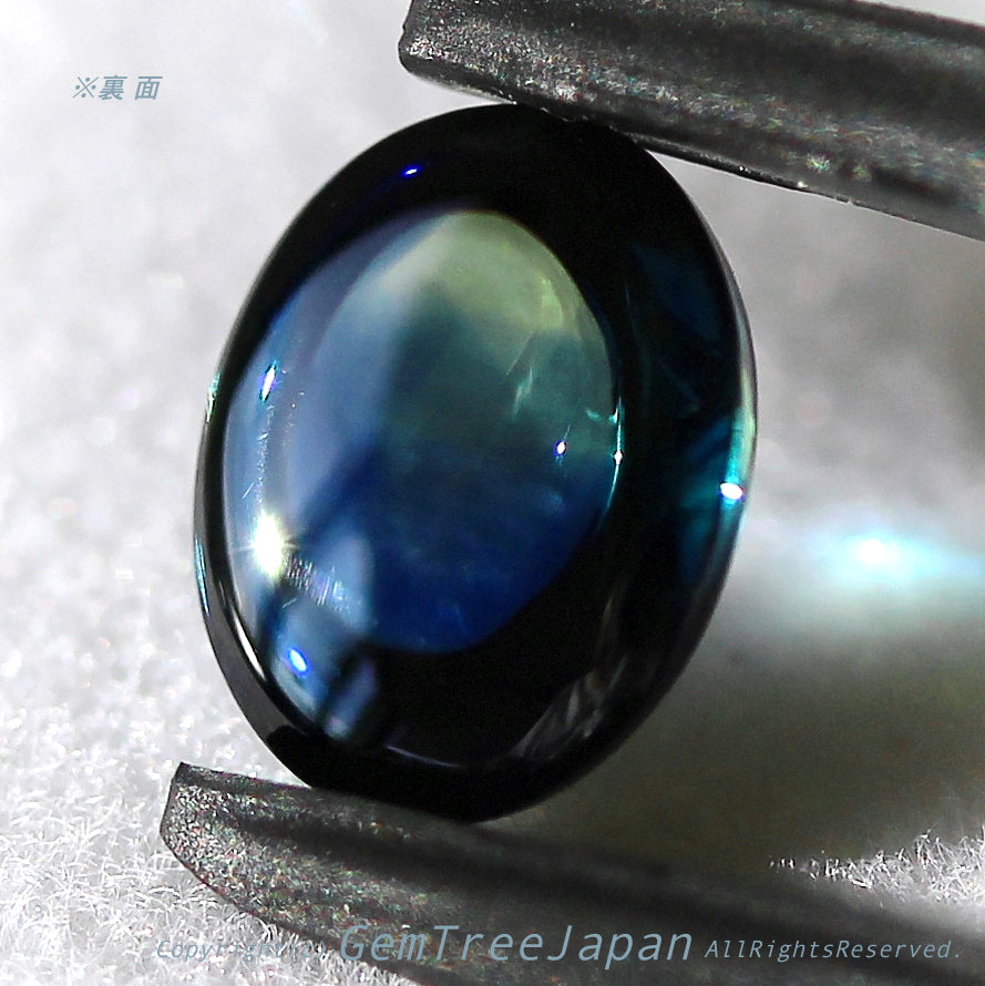 “BlueとGreenの美しき融合色💎”つるつるカボションの非加熱サファイア1.229ct✨“《イイ石拡散》プライス”でご紹介❗️